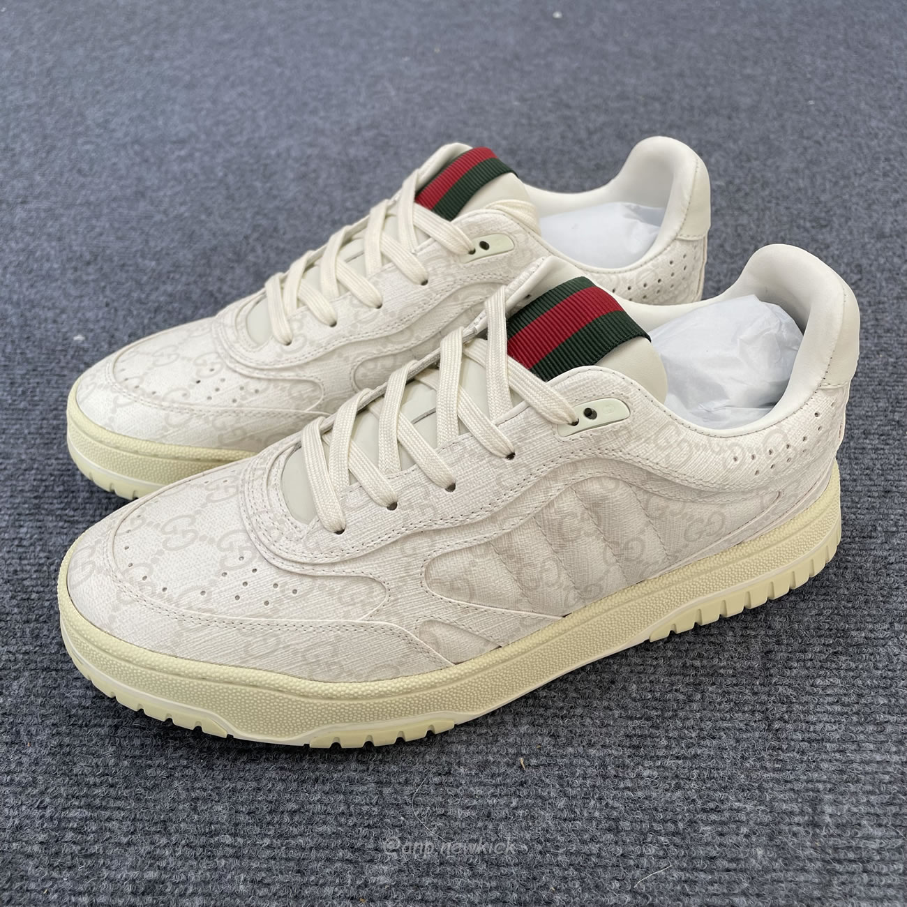 Gucci Re Web Gg Supreme Canvas Beige White 816818 Fad7v 9055 (5) - newkick.vip